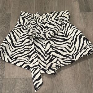 Marissa Webb Zebra Print High-Waisted Shorts Size 2